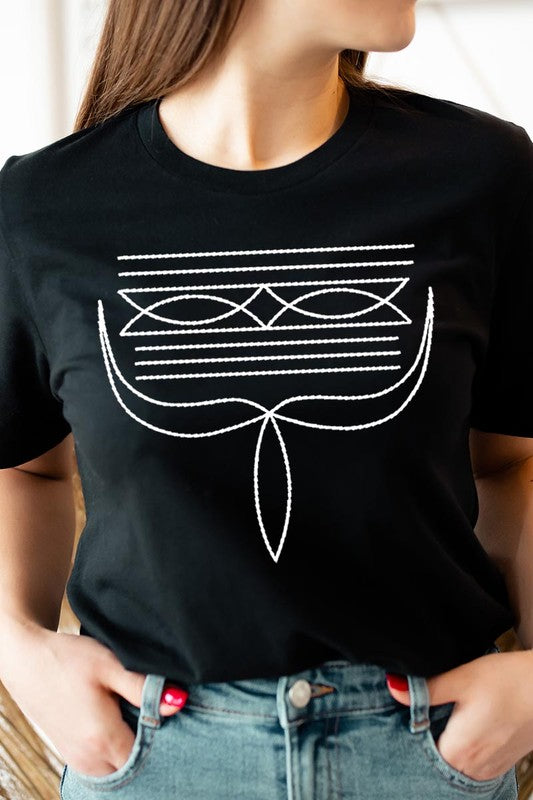 Western Boot Stitch | Graphic T Shirt