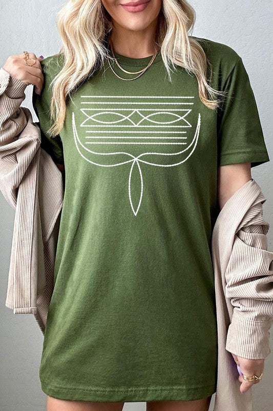 Western Boot Stitch | Graphic T Shirt