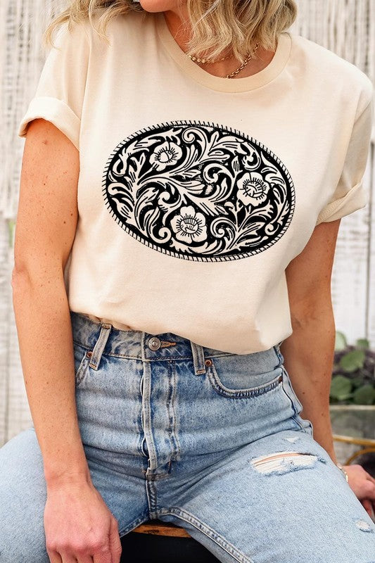 Western Belt Buckle | Graphic T-Shirt