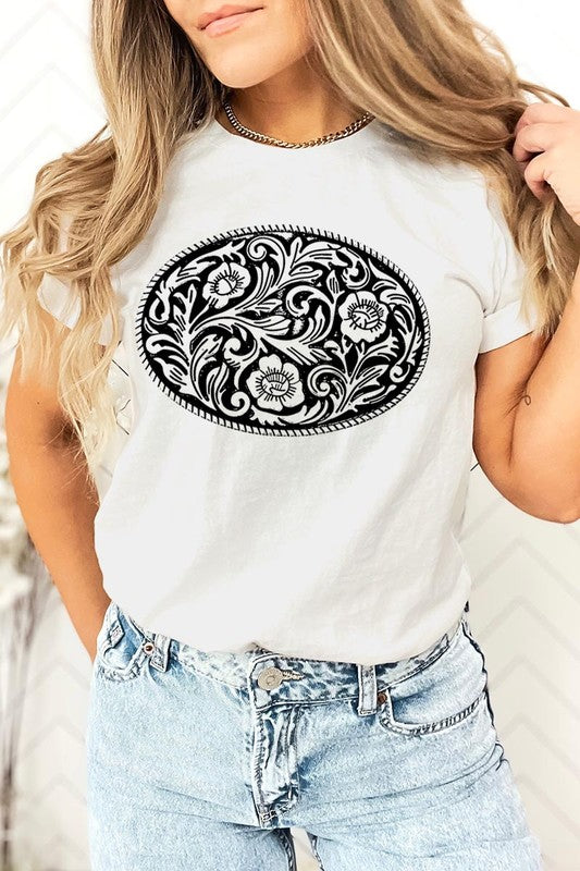 Western Belt Buckle | Graphic T-Shirt