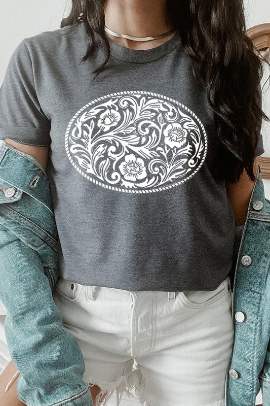 Western Belt Buckle | Graphic T-Shirt