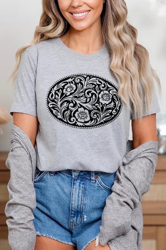 Western Belt Buckle | Graphic T-Shirt