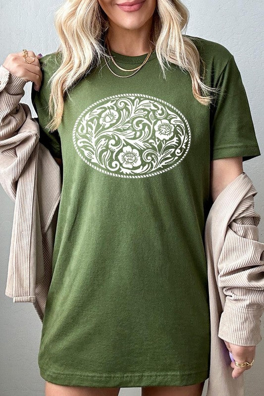 Western Belt Buckle | Graphic T-Shirt