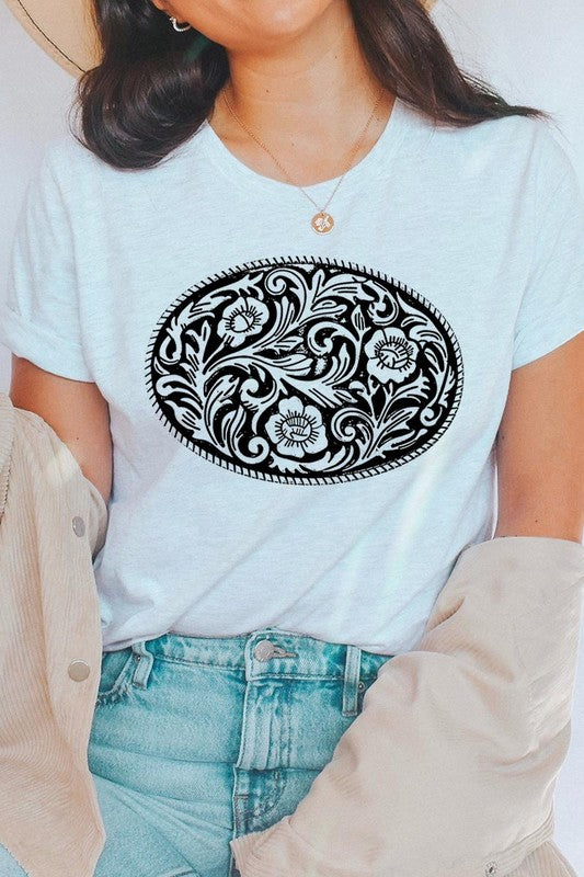 Western Belt Buckle | Graphic T-Shirt