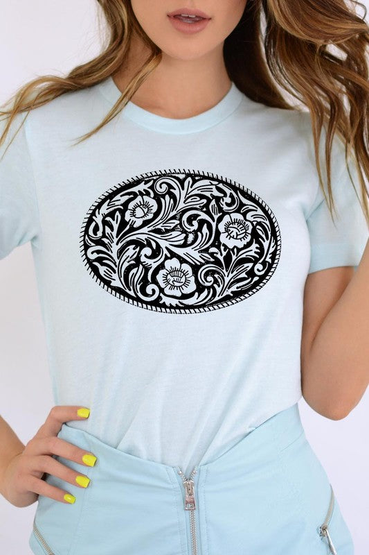 Western Belt Buckle | Graphic T-Shirt