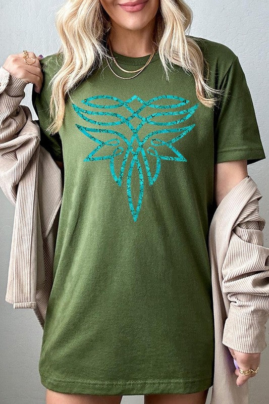 Turquoise Boot Stitch | Graphic T-Shirt