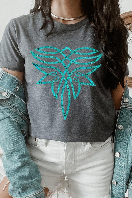 Turquoise Boot Stitch | Graphic T-Shirt