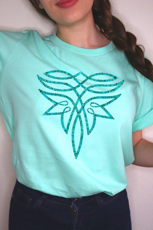 Turquoise Boot Stitch | Graphic T-Shirt