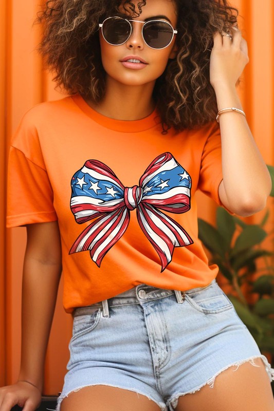 Coquette American Flag Bow | Graphic T-Shirt