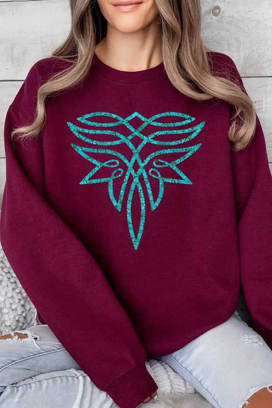 Turquoise Boot Stitch | Sweatshirt