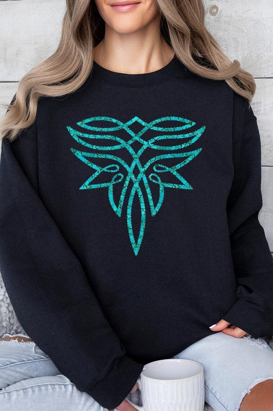 Turquoise Boot Stitch | Sweatshirt