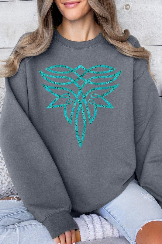 Turquoise Boot Stitch | Sweatshirt