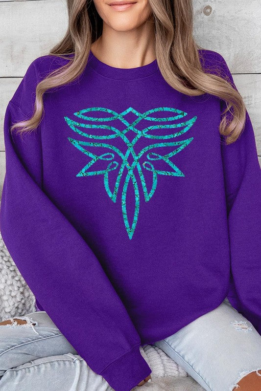 Turquoise Boot Stitch | Sweatshirt