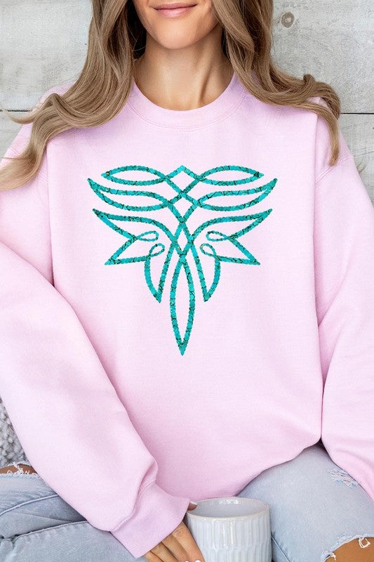 Turquoise Boot Stitch | Sweatshirt