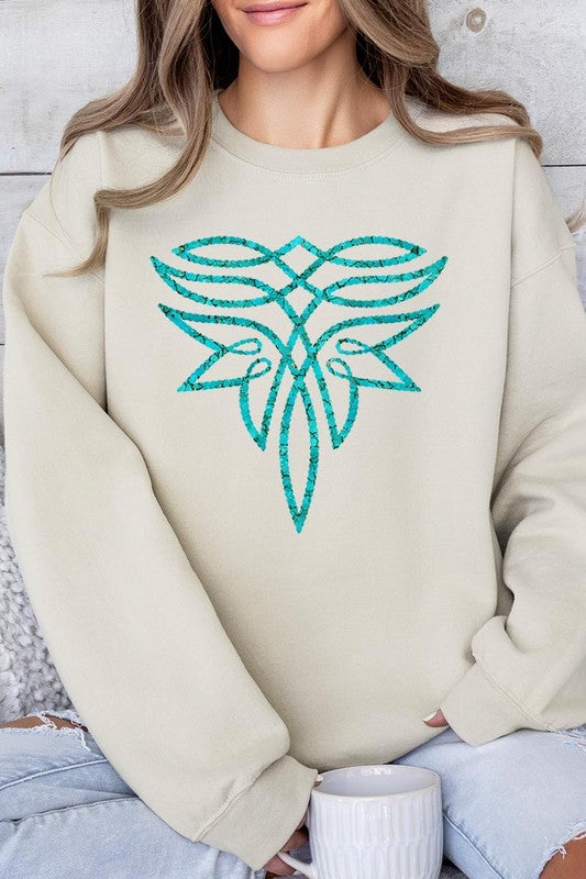Turquoise Boot Stitch | Sweatshirt