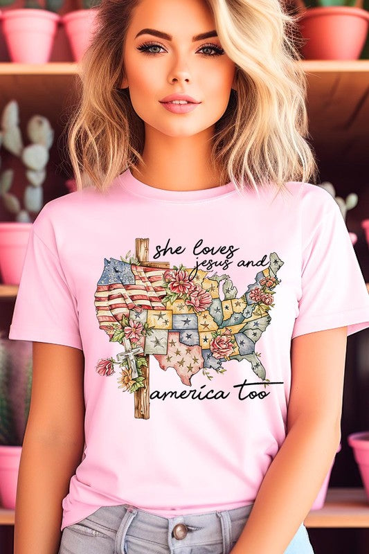 Jesus And America Too | Graphic T Shirt
