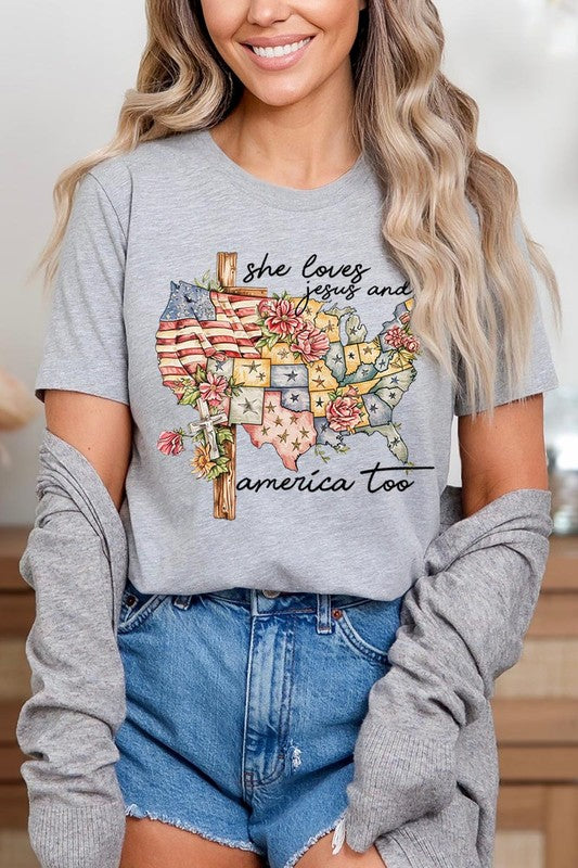 Jesus And America Too | Graphic T Shirt