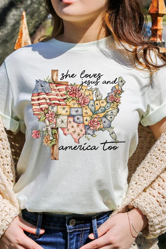 Jesus And America Too | Graphic T Shirt