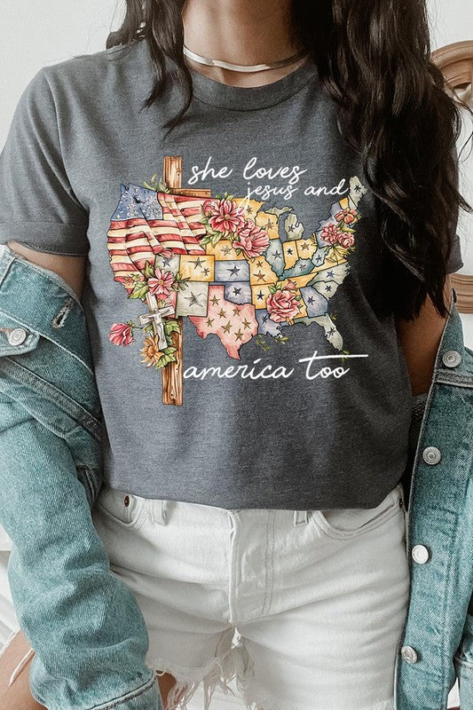 Jesus And America Too | Graphic T Shirt
