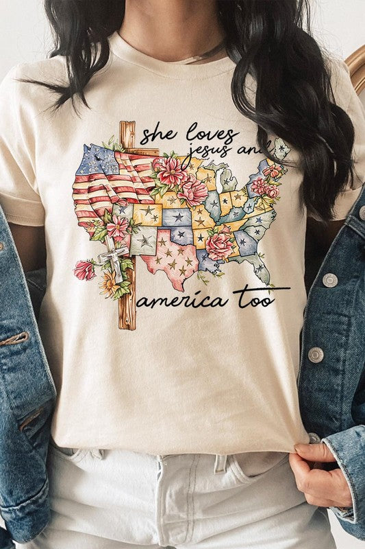 Jesus And America Too | Graphic T Shirt
