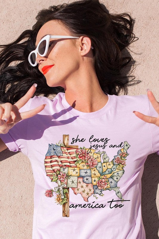Jesus And America Too | Graphic T Shirt