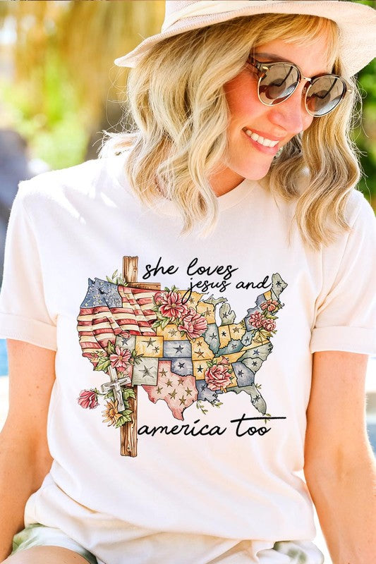 Jesus And America Too | Graphic T Shirt