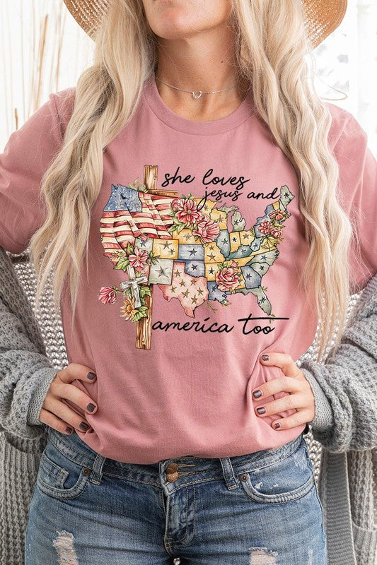 Jesus And America Too | Graphic T Shirt