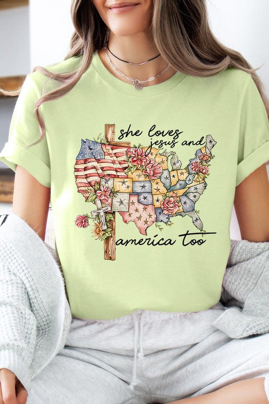 Jesus And America Too | Graphic T Shirt