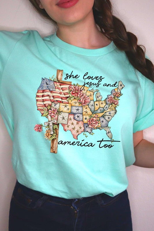 Jesus And America Too | Graphic T Shirt