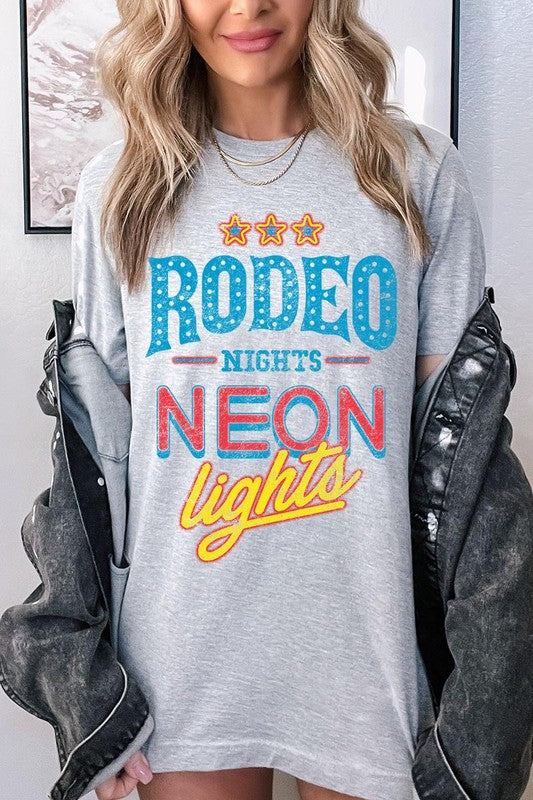 Rodeo Nights Neon Lights | Graphic T-Shirt
