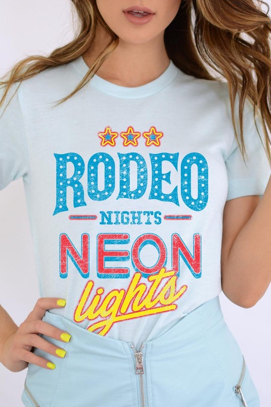 Rodeo Nights Neon Lights | Graphic T-Shirt
