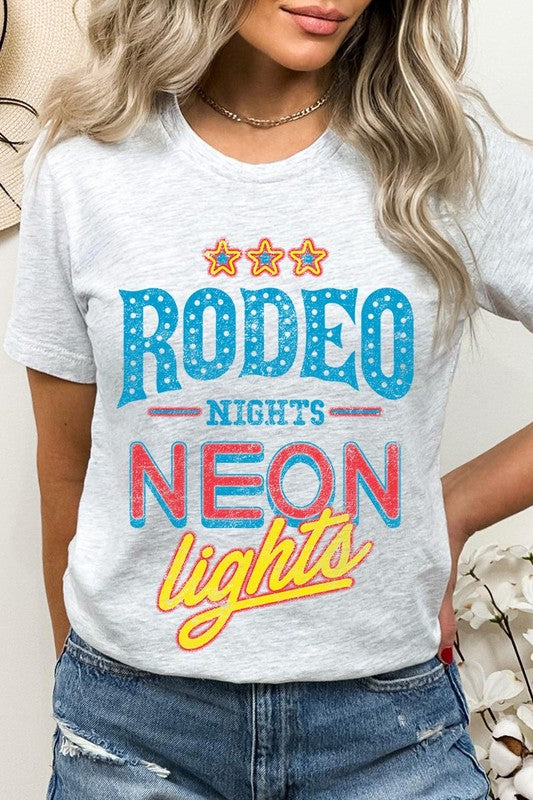 Rodeo Nights Neon Lights | Graphic T-Shirt