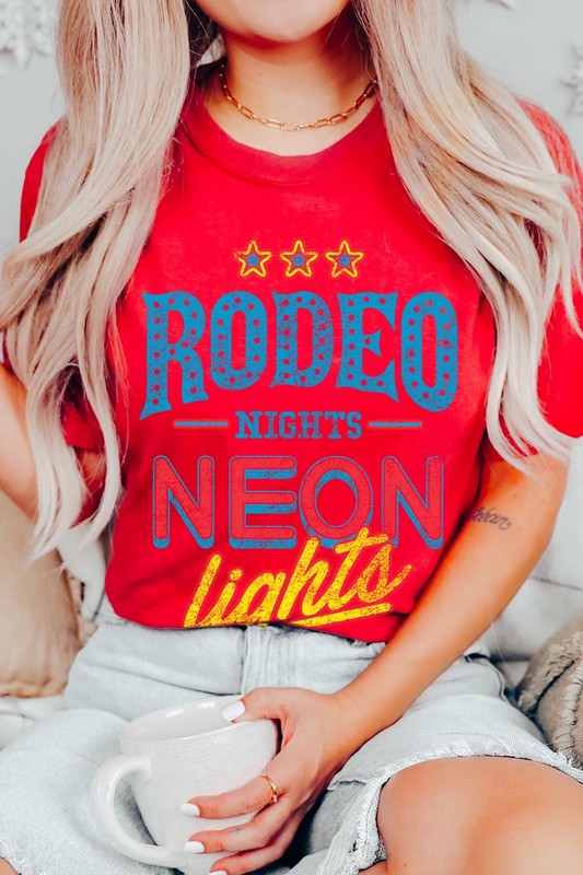 Rodeo Nights Neon Lights | Graphic T-Shirt