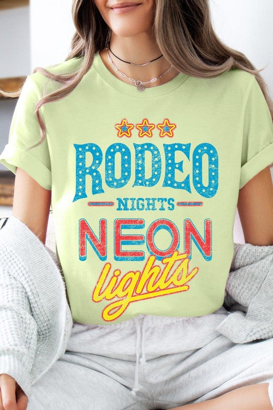 Rodeo Nights Neon Lights | Graphic T-Shirt