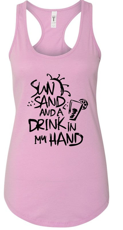 Sun Sand and a Drink in Hand |Graphic Tank