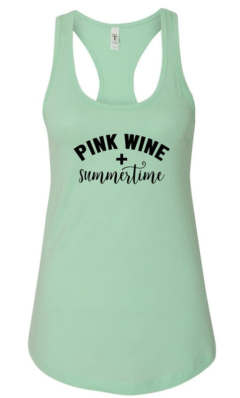 Pink Wine & Summertime | Graphic Tank