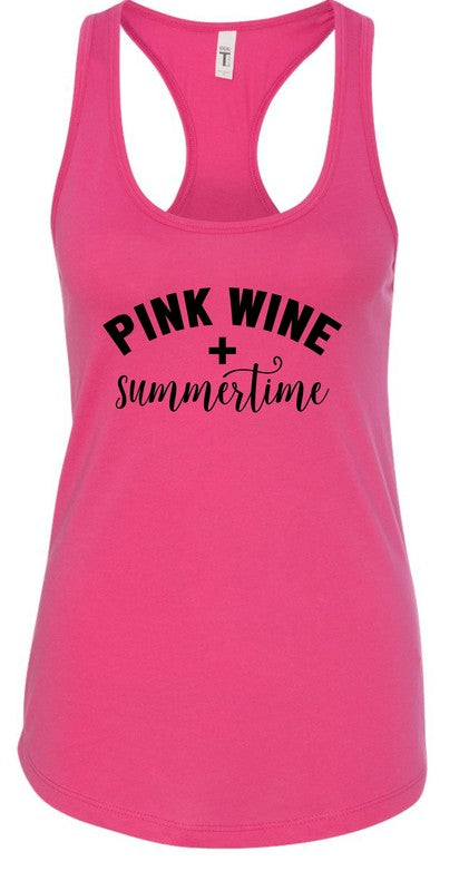 Pink Wine & Summertime | Graphic Tank