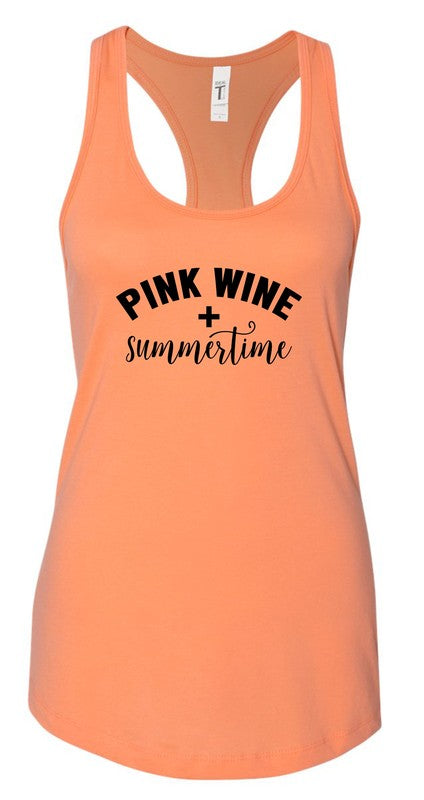 Pink Wine & Summertime | Graphic Tank