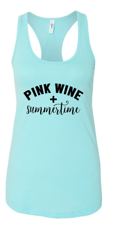 Pink Wine & Summertime | Graphic Tank