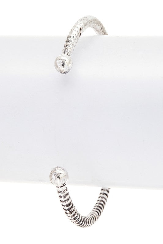 Square Stone Open Bangle | Bracelet