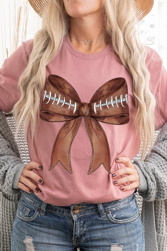 Coquette Football Bow | Graphic T-Shirt