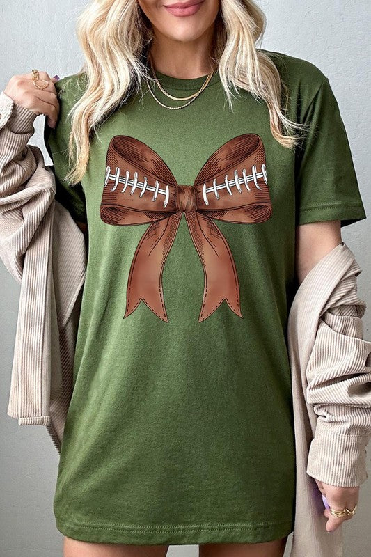 Coquette Football Bow | Graphic T-Shirt