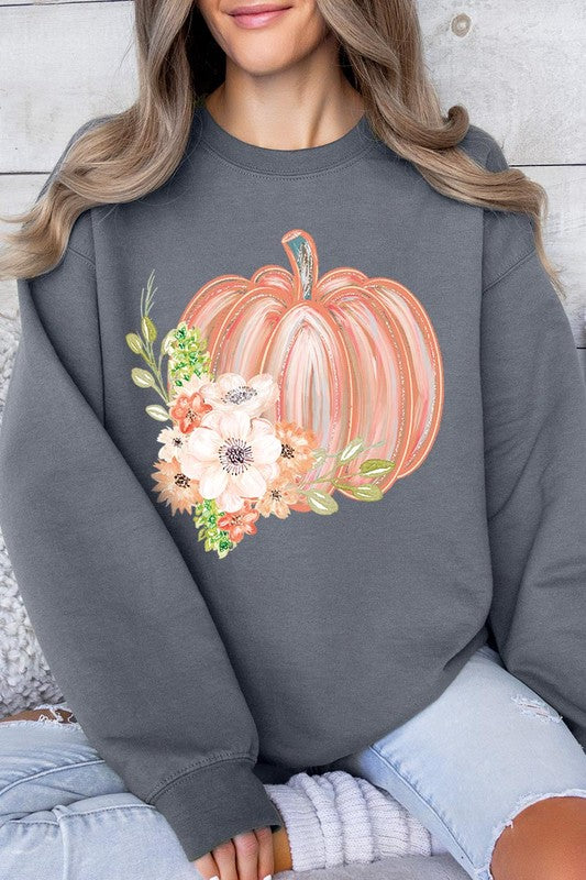 Flowers & Fall Pumpkin | Sweatshirt