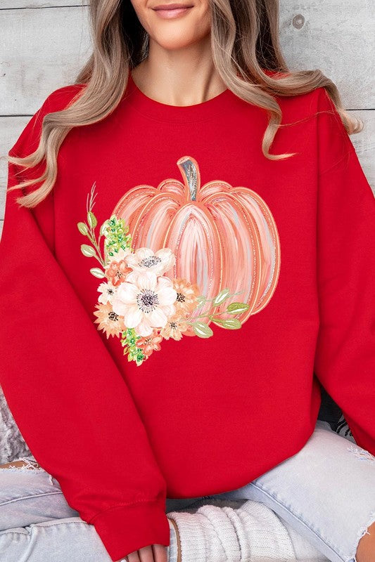 Flowers & Fall Pumpkin | Sweatshirt