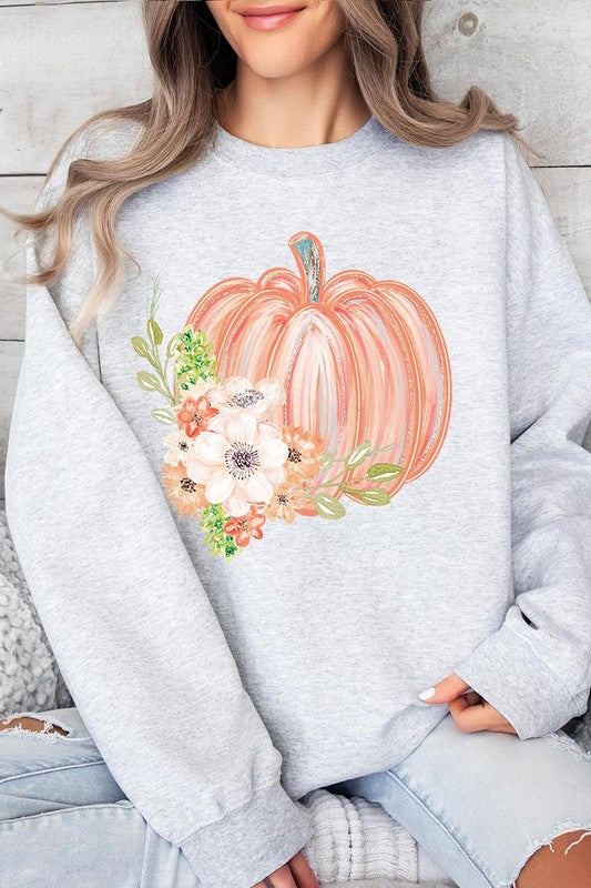 Flowers & Fall Pumpkin | Sweatshirt