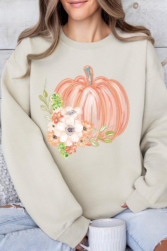 Flowers & Fall Pumpkin | Sweatshirt