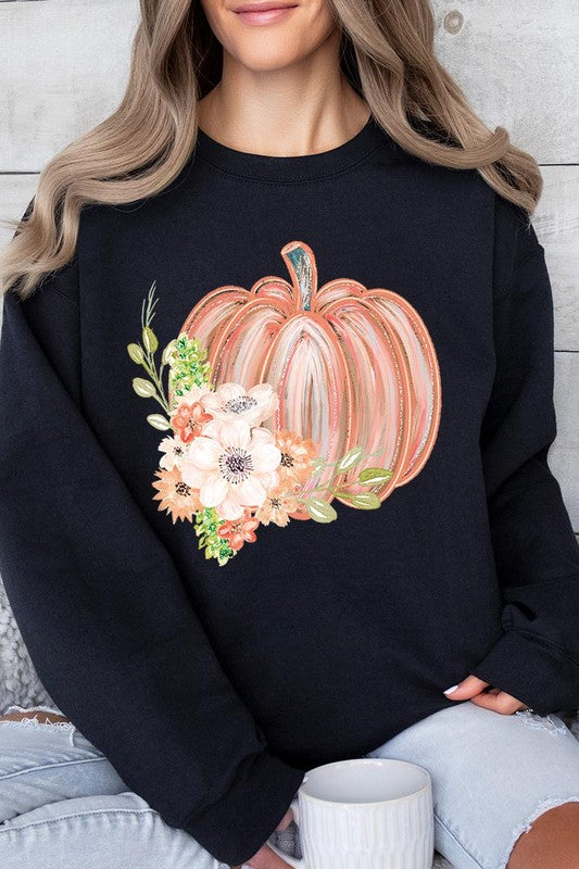 Flowers & Fall Pumpkin | Sweatshirt