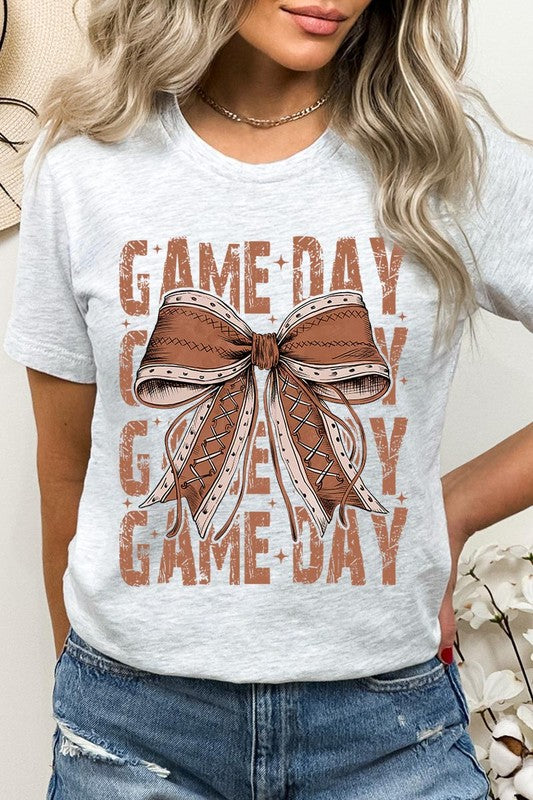 Game Day Football Bow | Graphic Tee