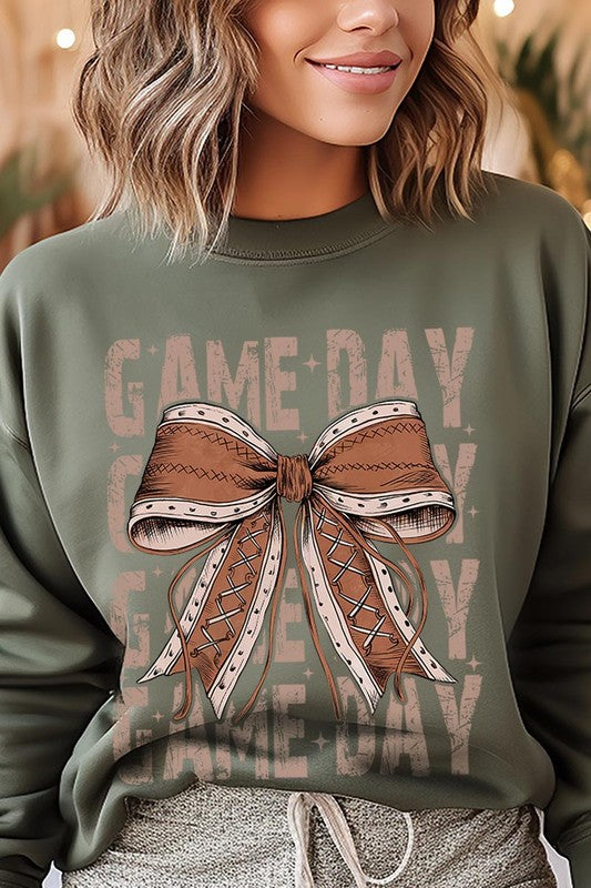 Game Day Football Bow | Sweatshirt