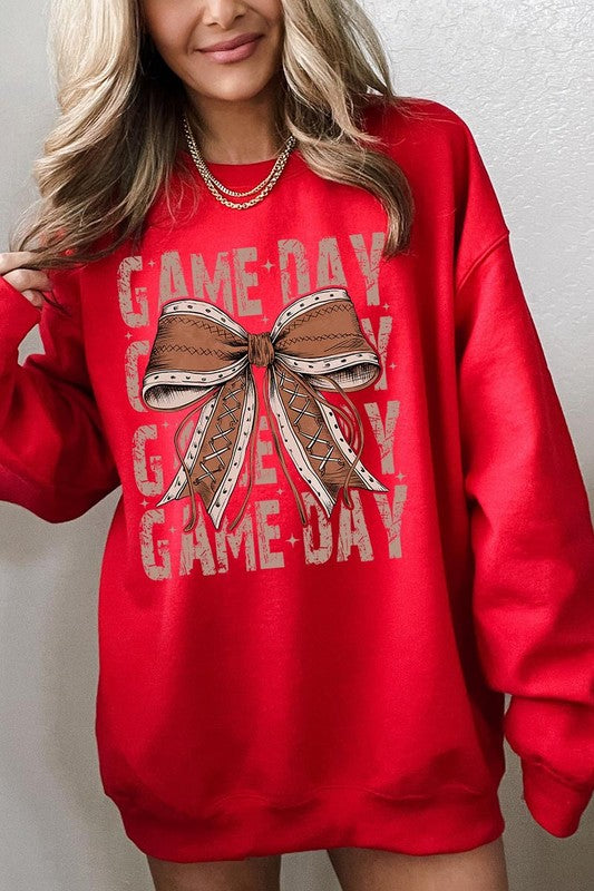 Game Day Football Bow | Sweatshirt